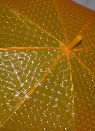 Зонтик зонт трость детский подростковый взрослый полу прозрачный клеенка с 3д голограммой