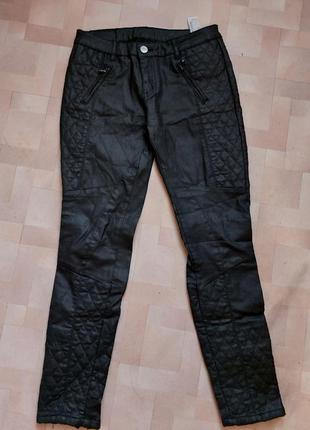 Стрейчевые джинсы zara slim premium с пропиткой под кожу4 фото