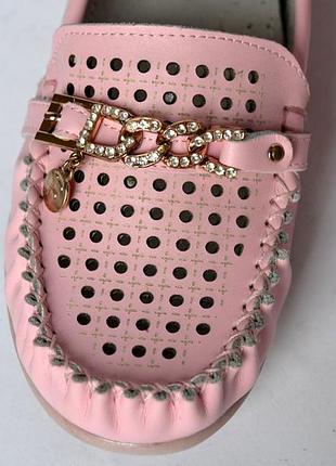 Шкіряні туфлі мокасини для дівчаток calorie 3