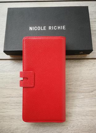 Красный кожаный кошелёк nicole richie3 фото