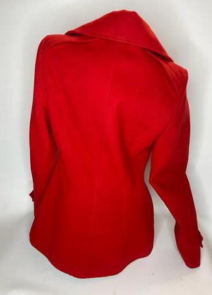 Красное кашемировое пальто3 фото