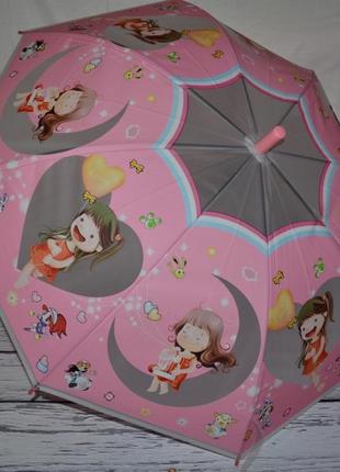 Парасоля парасолька з яскравими героями матовий напівпрозорий яскравий і веселий місяць2 фото