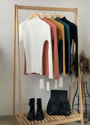 Базовий гольф в рубчик полустойка шовк+кашемір+шерсть moni&co🇮🇹