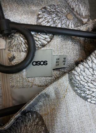 Сукня asos сріблясте з принтом "квіти"3 фото