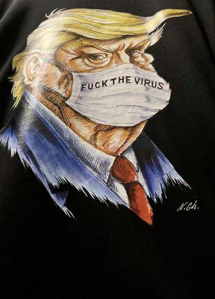 Эксклюзив футболка fsbn с принтом fuck the virus размер м3 фото