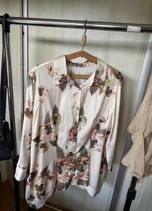 Нереально красивая атласная рубашка