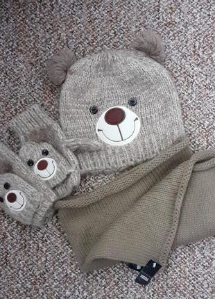 Шапка+варежки+хомут atmosphere