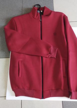 Спортивная кофта с начёсом на молнии , красная ❤️ в размерах m l xl