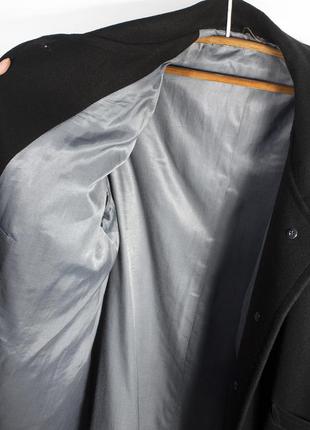 Женское демисезонное драповое пальто большого размера с карманами8 фото