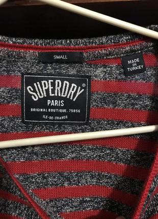 Кофта, лонгслив в смужку superdry3 фото