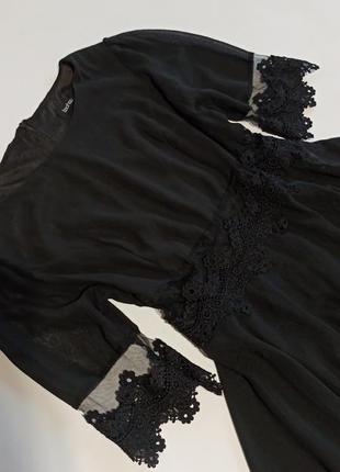 Красивое черное платье, #44black, с кружевом легкое и воздушное3 фото