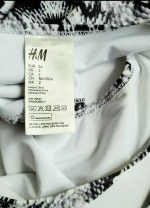 H&m злитий купальник відрядний принт змія висока посадка7 фото