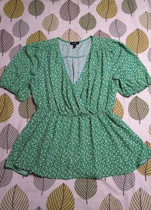 Блуза в мелкий цветочек вискоза 24р