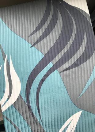 Шелковый винтажный платок геометрия абстракция жаккард полоска серый бирюзовый германия3 фото