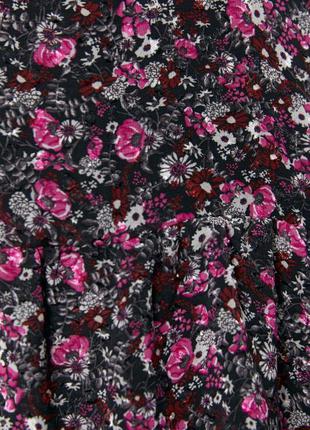 Мини-платье с принтом в цветочек шифоновое zara плаття zara 8512/661/330 s квіткове принт3 фото