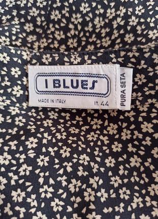 Эксклюзивная винтажная шелковая блуза iblues 100% натуральный шелк винтаж6 фото