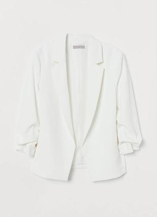 Білий піджак блейзер h&m