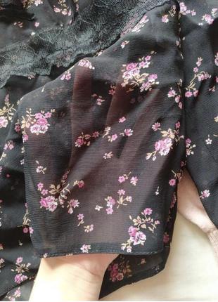 🛍🔝 новая шифоновая блуза в цветы3 фото