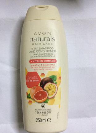 Шампунь 2 в 1 с витаминный комплексом naturals (250 мл)