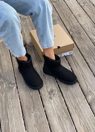 Ugg mini black suede чоловіче уггі3 фото