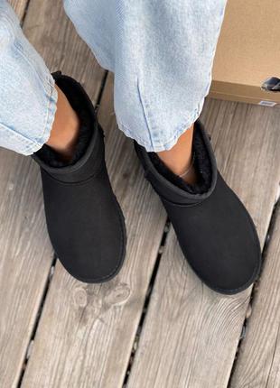 Ugg mini black suede чоловіче уггі4 фото