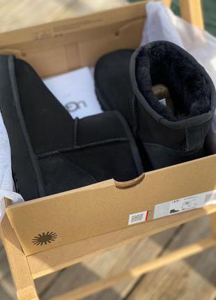 Ugg mini black suede чоловіче уггі9 фото