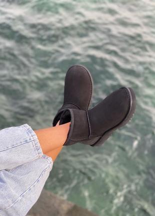 Ugg mini black suede чоловіче уггі10 фото