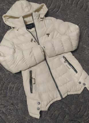 Куртка зимняя молочный цвет2 фото