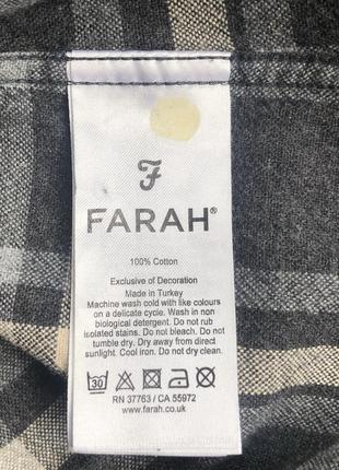 Сорочка\рубашка farah fal coal flannel check shirt4 фото