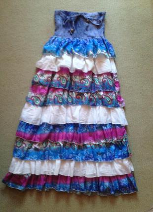Сарафан з оборками,стан нового,р xs-s