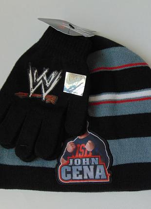 Набор шапка варежки сша