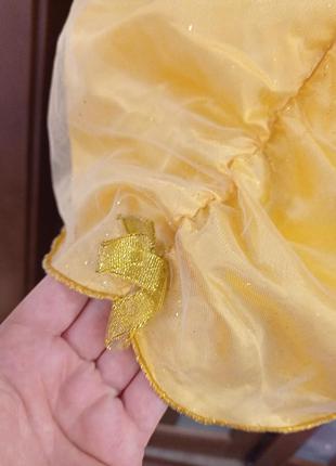 Очень красивое платье карнавальное принцесса белль 5-6 лет с кругами5 фото