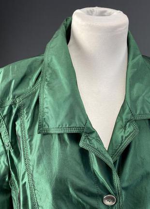 Куртка ветровкая frank walder, зеленая, качественная6 фото