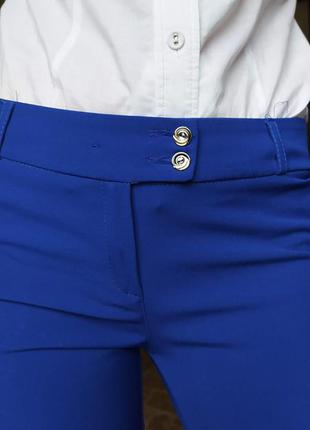 Брюки синие женские/штани жіночі сині класичні5 фото