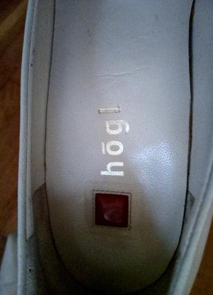 Стильні елегантні шкіряні туфлі дорогого бренду  hogl 39p.4 фото