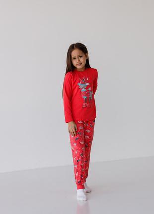 Новорічна піжама для дівчинки на вік 3-4, 5-6, 7-82 фото