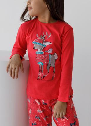 Новорічна піжама для дівчинки на вік 3-4, 5-6, 7-86 фото