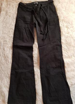 Брюки с карманами коттон в полосочку mexx