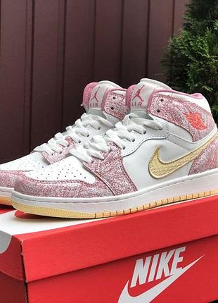 Р.36  кроссовки  nike air jordan (белые) термо ks 10854