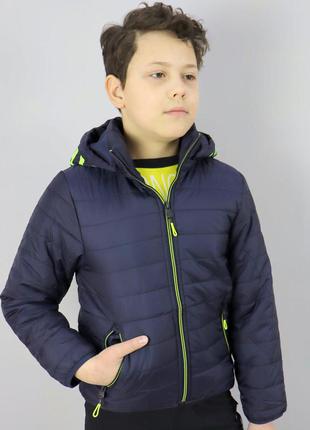 1878син демисезонная детская куртка для мальчика синяя тм seagull1 фото