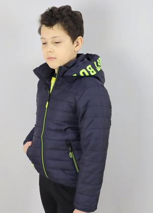 1878син демисезонная детская куртка для мальчика синяя тм seagull3 фото