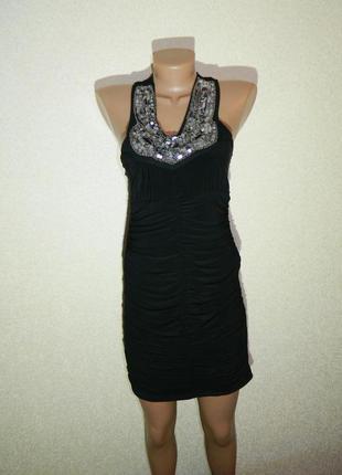 Р. 42-44 платье черное присобранное progresses1 фото