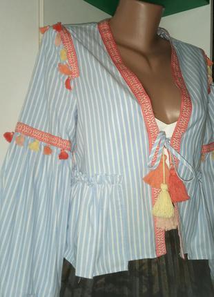 Блуза рубашка в этно стиле 100% хлопок 44,46рр
