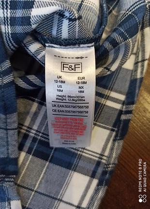 Рубашка f&f, 12-18 мес. 3