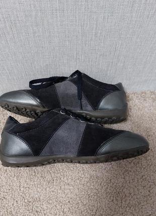 Кожаные кроссовки geox, натуральная кожа + замш. размер 36, стелька 23 см.5 фото