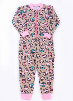 Комбинезон-пижама тёплый хлопок с начесом, теплий комбінезон піжама з начосом7 фото