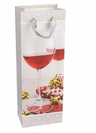 Подарункові пакети "вино" 12,8 * 8,4 * 36 см (упаковка 12 шт)