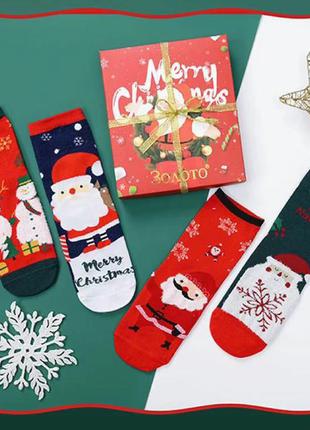 Шкарпетки жіночі новорічні подарунковий набір8 фото