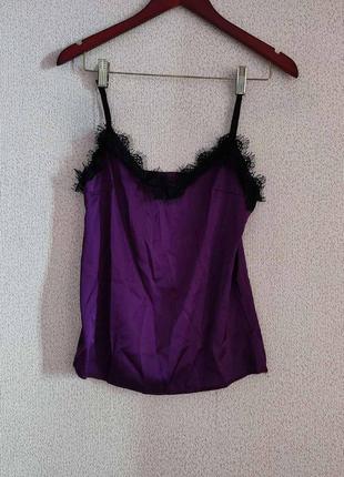 Майка шелковая с кружевом распродажа 42 с