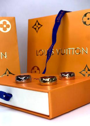 Кільце жіноче брендове позолота у стилі louis vuitton